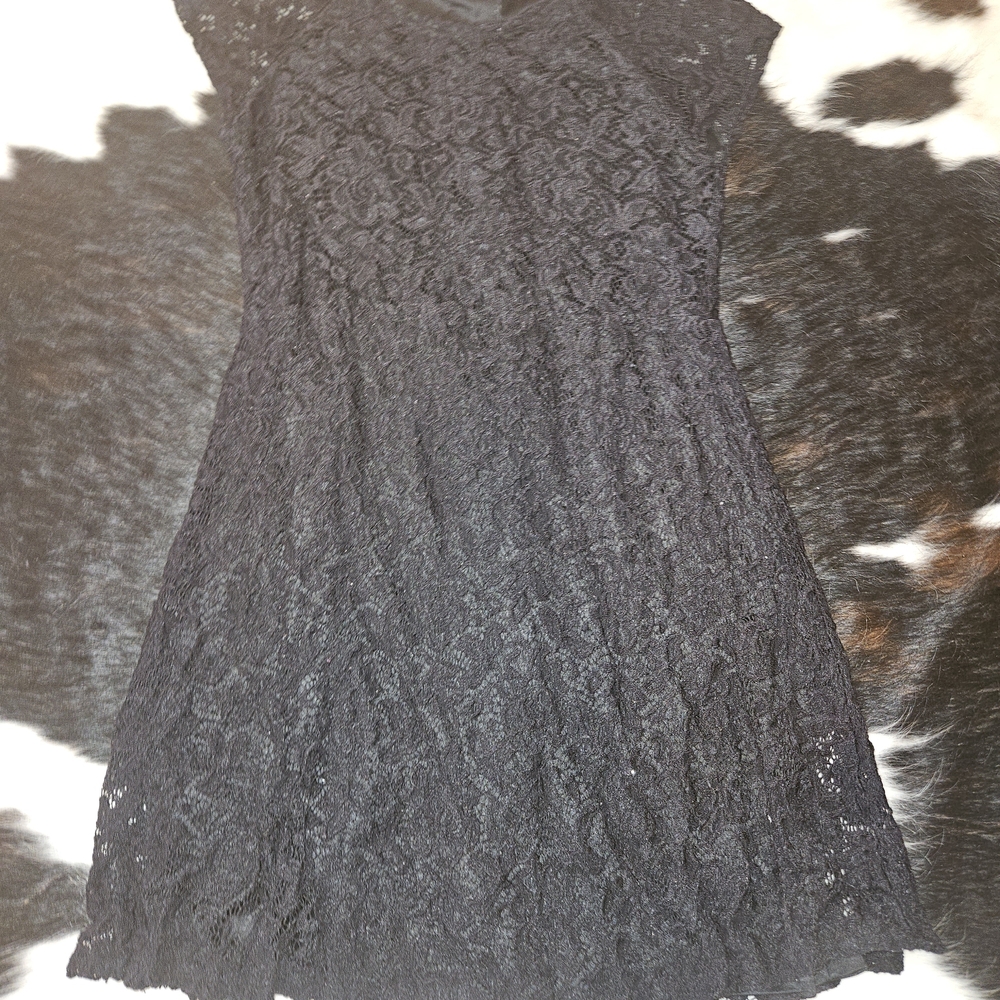 Adam Levine Collection Black Lace Midi Dress